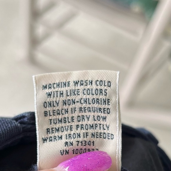 •L.L. Bean• Navy Blue Classic Fit Twill Pants - Size 14 - Picture 9 of 10